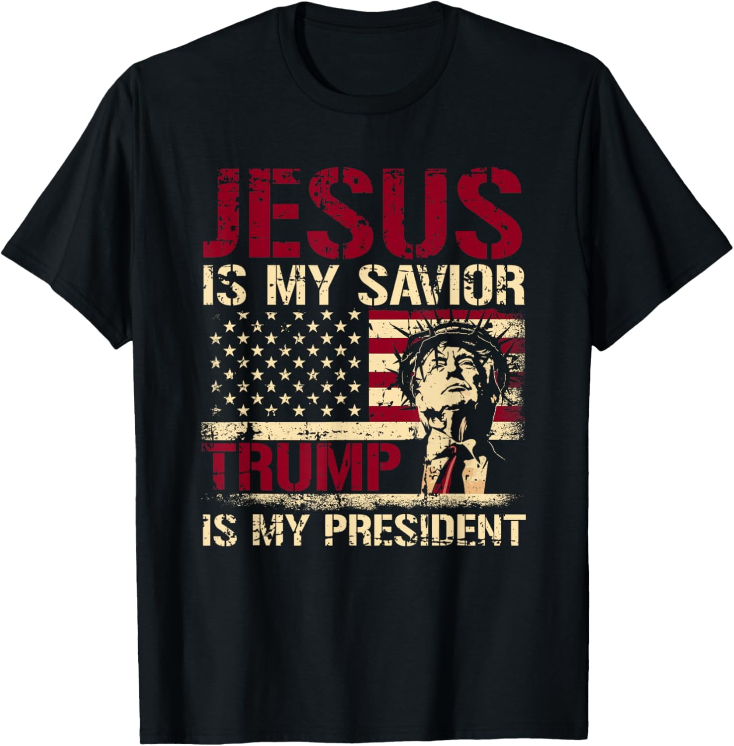 Grand Drapeau Bannière Trump 2024 'Jésus Is My Savior Trump Is My President' - 248 X 45,7 Cm - Polyester Résistant - Décoration Extérieure USA