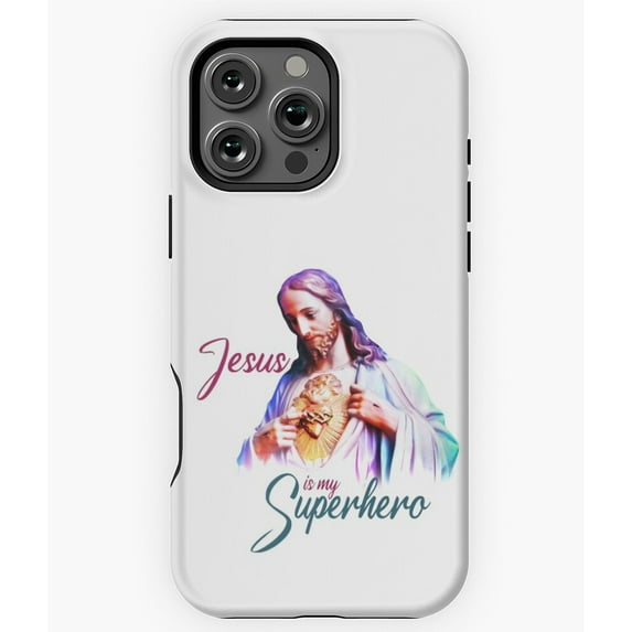 Jesus Is My Superhero Christian Phone Case for iPhone 16 15 14 13 12 11 Pro Max