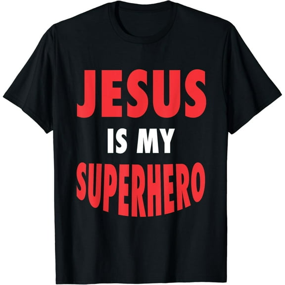 Jesus Is My Superhero Shirt | Christian Gift White Red T-Shirt