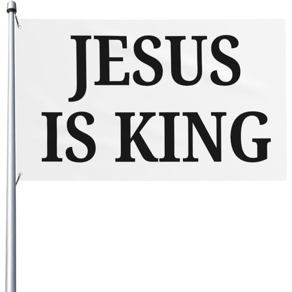 Jesus Is The King 3x5 Ft Flags Outdoor Indoor Decoration Procession Banner With 2 Grommets