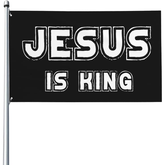 Jesus Is The King 3x5 Ft Flags Outdoor Indoor Decoration Procession Banner With 2 Grommets