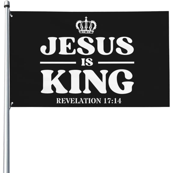 Jesus Is The King 3x5 Ft Flags Outdoor Indoor Decoration Procession Banner With 2 Grommets