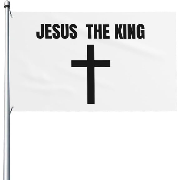 Jesus Is The King 3x5 Ft Flags Outdoor Indoor Decoration Procession Banner With 2 Grommets