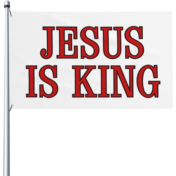 Jesus Is The King 3x5 Ft Flags Outdoor Indoor Decoration Procession Banner With 2 Grommets