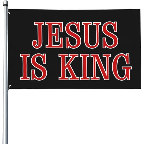 Jesus Is The King 3x5 Ft Flags Outdoor Indoor Decoration Procession Banner With 2 Grommets