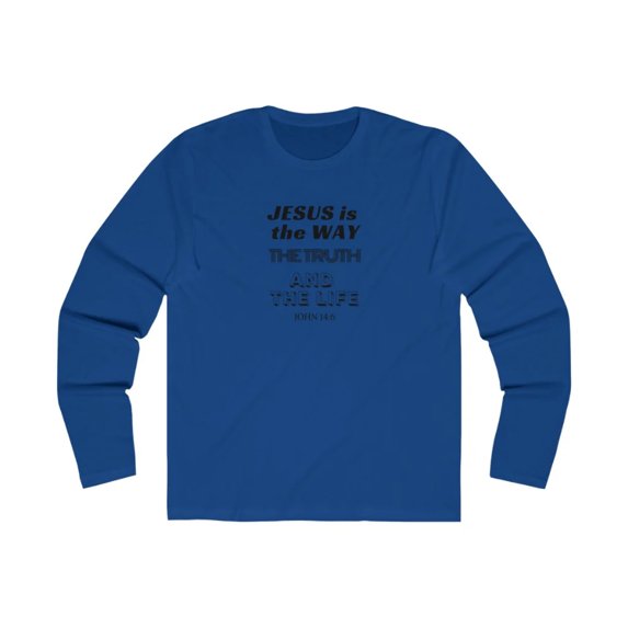 Jesus Is The Only Way Men's Long Sleeve Crew Tee
