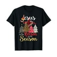 thumbnail image 1 of Jesus Is The Reason For The Season Christian Christmas Tree T-Shirt, 1 of 5