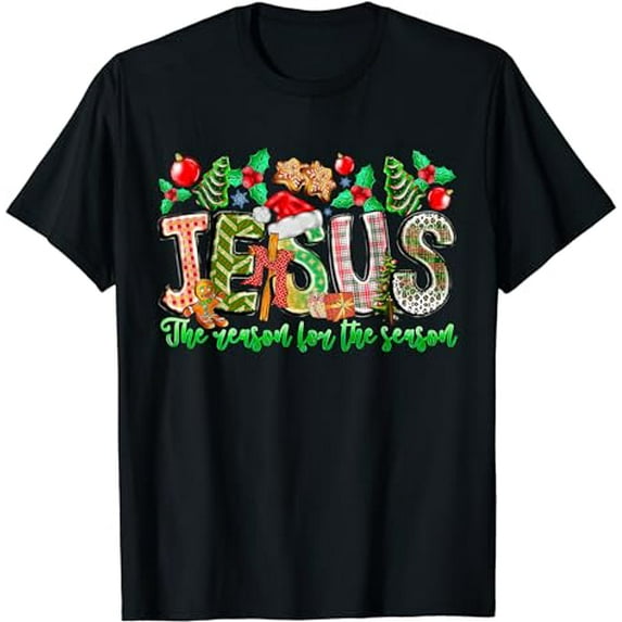 Jesus Is The Reason For The Season Christmas Tree Pajamas T-Shirt
