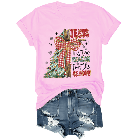 Jesus Is The Reason For The Season Shirt Christian Christmas T-Shirt Unisex