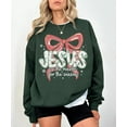 thumbnail image 1 of Jesus Is The Reason For The Season Shirt Or Sweatshirt, Faith Winter Sweatshirt, Christian Tee, Red Bow Winter Gift Hoodie Sweatshirt All Size S-5XL, 1 of 5