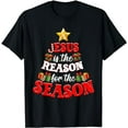 thumbnail image 1 of Jesus Is The Reason For The Season Tree Christmas Pajamas T-Shirt, 1 of 5