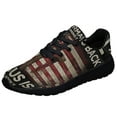 thumbnail image 1 of Jesus Isn't Coming Back Jesus Is American flag Shoes Sneakers Black Size 9, 1 of 7