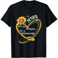 thumbnail image 1 of Jesus It's Not A Religion It's A Relationship Sunflower Art T-Shirt, 1 of 3