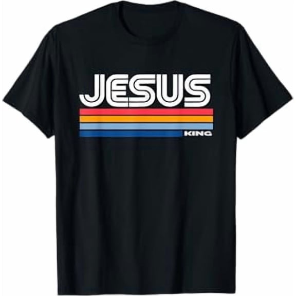 Jesus King Retro Vintage Design T-Shirt