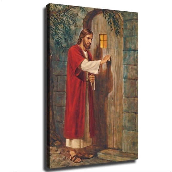 Jesus Knocking At The Door Wall Art, Christian Print, Religious Artwork For Living Room Bedroom Home Decor