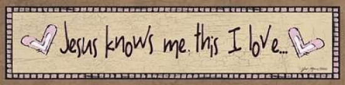 Jesus Knows Me - Pink Canvas Art - Jo Moulton (12 x 36)