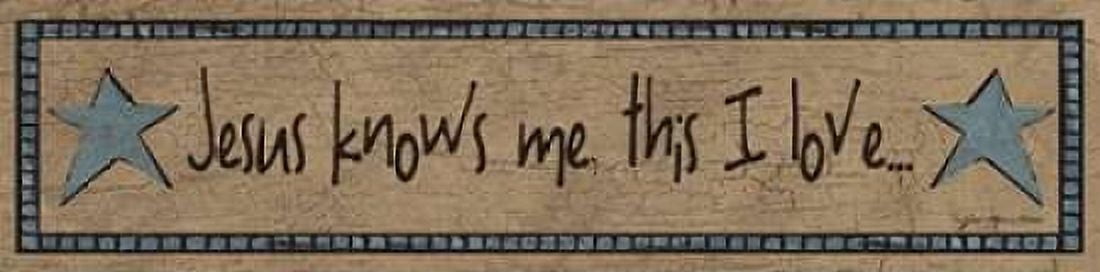 Jesus Knows Me-This I Love Canvas Art - Jo Moulton (8 x 24)