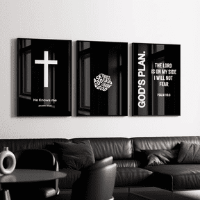 Jesus Last Supper Black White Christian Poster Set 3 , Poster Only