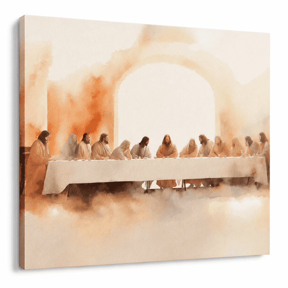 Jesus Last Supper Canvas Wall Art, Leonardo da Vinci Pictures Canvas Print Posters Wall Decor, Christian Wall Art Home Decor for Living Room Dining Room Decor 8x10inch