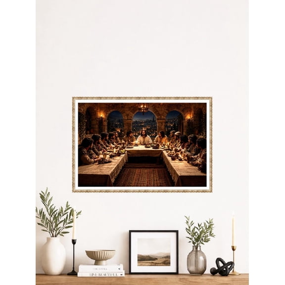 Jesus Last Supper Dining Room Decor, Unframed Paper Poster 8x10in