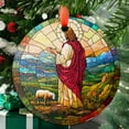 thumbnail image 1 of Jesus Leaves the 99 Ornament SunCatcher Christian Art Light Catcher Window Hanging Bible Verse Home Decoration Gifts Religious Decor, 2025, Holiday 2025, Holiday Decoration,, 1 of 5