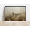 thumbnail image 1 of Jesus Leaves The 99 Art Parable of The Lost Sheep Modern Christian Good Shepherd Art, Stretched Canvas 12x16in, 1 of 4