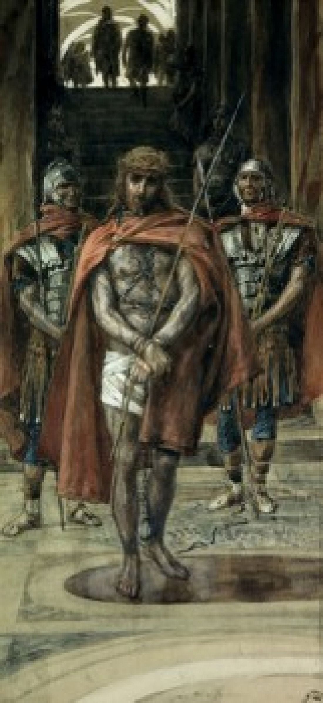 Jesus Leaves the Judgement Hall James Tissot (1836-1902 French) Canvas Art - James Tissot (18 x 24)