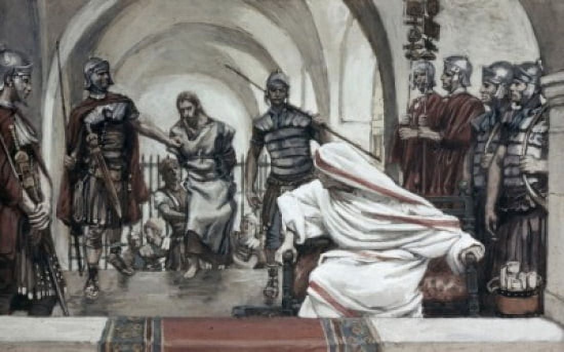 Jesus Led Back from Herod to Pilate James Tissot (1836-1902French) Canvas Art - James Tissot (18 x 24)