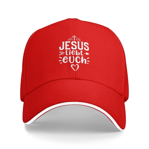 Jesus Liebt Euch Unisex Adult Baseball Caps Adjustable Casquette Dad Hat Sandwich Cap Outdoors Headwear