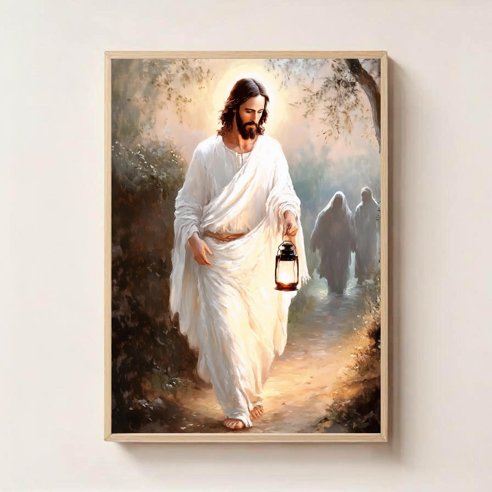 Jesus Lighting The Way Wall Art - Christian | Faith-Based Religious ...