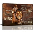 thumbnail image 1 of Jesus Lion and Lamb Wall Decor Jesus Pictures for Wall Christian Lion of Judah Religious Canvas Prints Painting Modern Inspirational Artwork Framed Decor for Bedroom Living Room Church 16"x12", 1 of 6