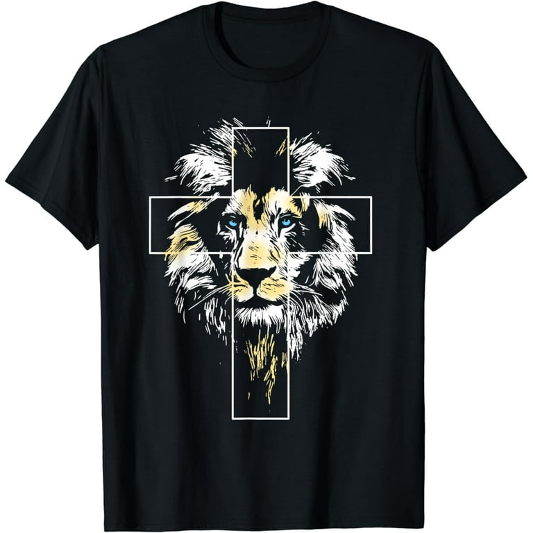 Christian Religious Tshirt Jesus The Lion Of Judah Cross Christian Religious Tshirt Jesus The Lion Of Judah Cross