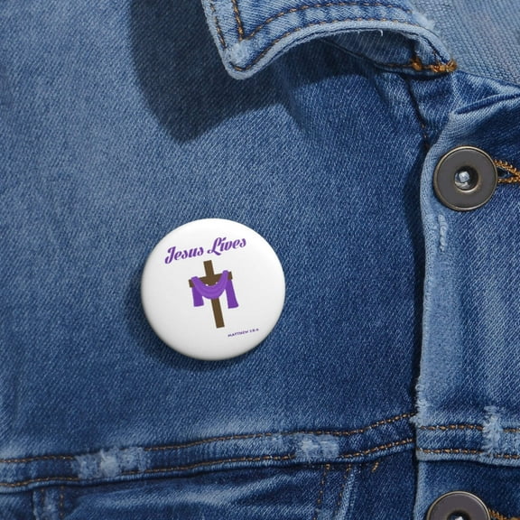 Jesus Lives Custom Pin Buttons