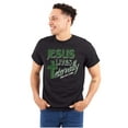 thumbnail image 1 of Jesus Lives Eternally Christian Men's Graphic T Shirt Tees Brisco Brands S, 1 of 6