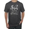 thumbnail image 1 of Jesus Love This Hot Mess Inspirational/Christian Men's Graphic T-Shirt, Heather Black, Small, 1 of 3