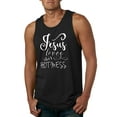 thumbnail image 1 of Jesus Love This Hot Mess Inspirational/Christian Mens Graphic Tank Top, Black, Small, 1 of 2