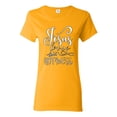 thumbnail image 1 of Jesus Love This Hot Mess Inspirational/Christian Womens Graphic T-Shirt, Gold, Small, 1 of 2