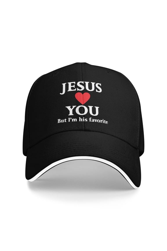 Jesus Love You But I'M His Favorite Men Women Sandwich Cap Classic Baseball Capunisex Adjustable Casquette Dad Hat