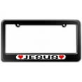 thumbnail image 1 of Jesus Love with Hearts License Plate Tag Frame, Multiple Colors, 1 of 1