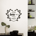 thumbnail image 1 of Jesus Loves Me This I Know Song Quotes Religious Religion Christ Saying Motivational Quote Wall Decal Wall Art Designs Stickers for Home Room House Decor Vinyl Wall Sticker Decoration (40x40 inch), 1 of 3