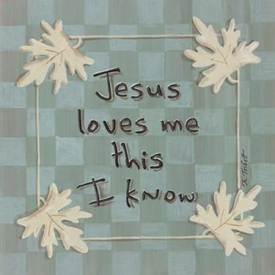 Jesus Loves Me Canvas Art - Karen Tribbet (24 x 24)