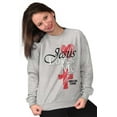 thumbnail image 1 of Jesus Loves Me Heart Cross Faith Women Crewneck Sweatshirt Brisco Brands S, 1 of 6