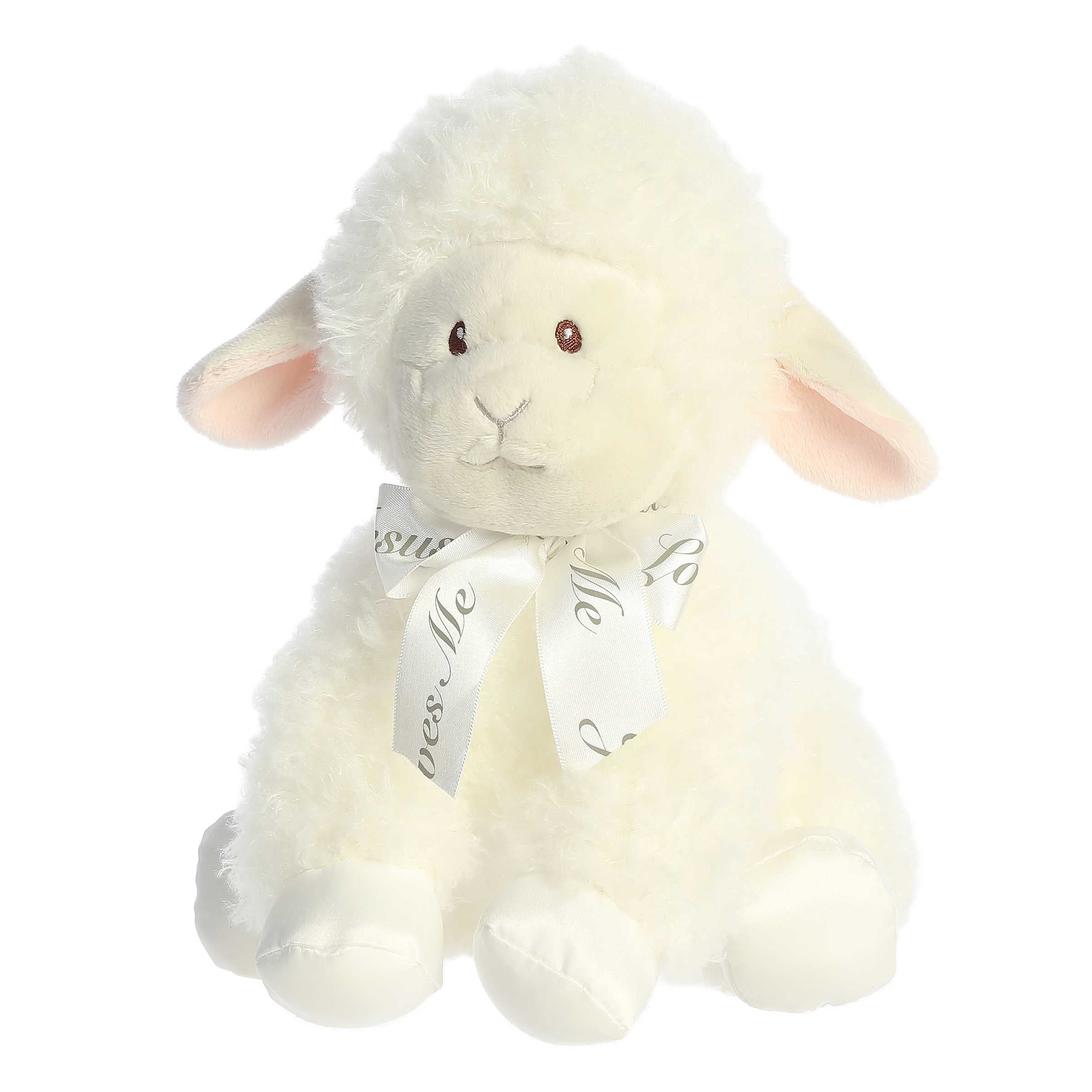 ebba Medium White Blessing Lamb Musicals 12 Blessings Lamb Playful Baby Stuffed Animal