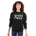 thumbnail image 1 of Jesus Loves Me Religious Christian Women Crewneck Sweatshirt Brisco Brands L, 1 of 6