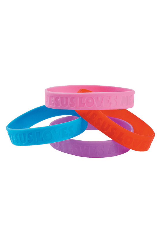 Jesus Loves Me Rubber Bracelet - Jewelry - 30 Pieces