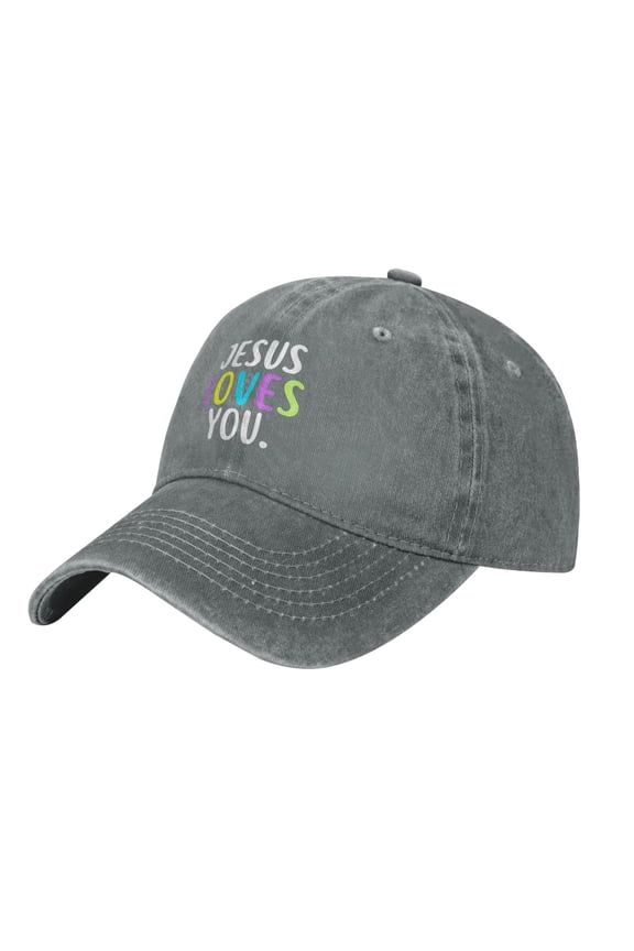 Jesus Loves You Adult Adjustable Classic Washed Casquette Cap Hat Baseball Cap For Man For Woman