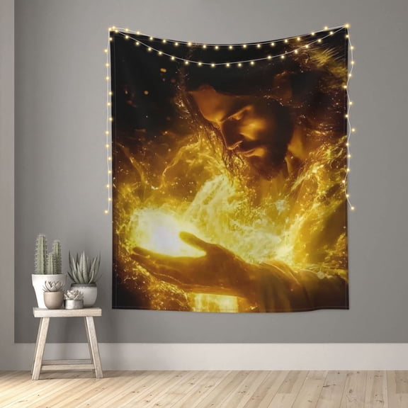 Jesus Loves You Blessed Christ Tapestry Indian Wall Hanging Decorative Tapestry For Bedroom Living Room Dorm Room 60 x 51 inch