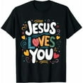 thumbnail image 1 of Jesus Loves You Bro - Religious Christian T-Shirt for Women Men God Faith Graphic Shirts, 1 of 8