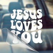 Jesus Loves You - Christian Car Vinyl Decal Bumper Sticker for Car, Wall, Window, Vehicle, Weather Resistant, Tiktok, Viral