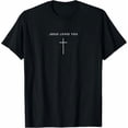 thumbnail image 1 of Jesus Loves You Cross - Minimalist Christian Religious Jesus T-Shirt for Men Women God Clothing Crewneck Tops Shirt Black, 1 of 7
